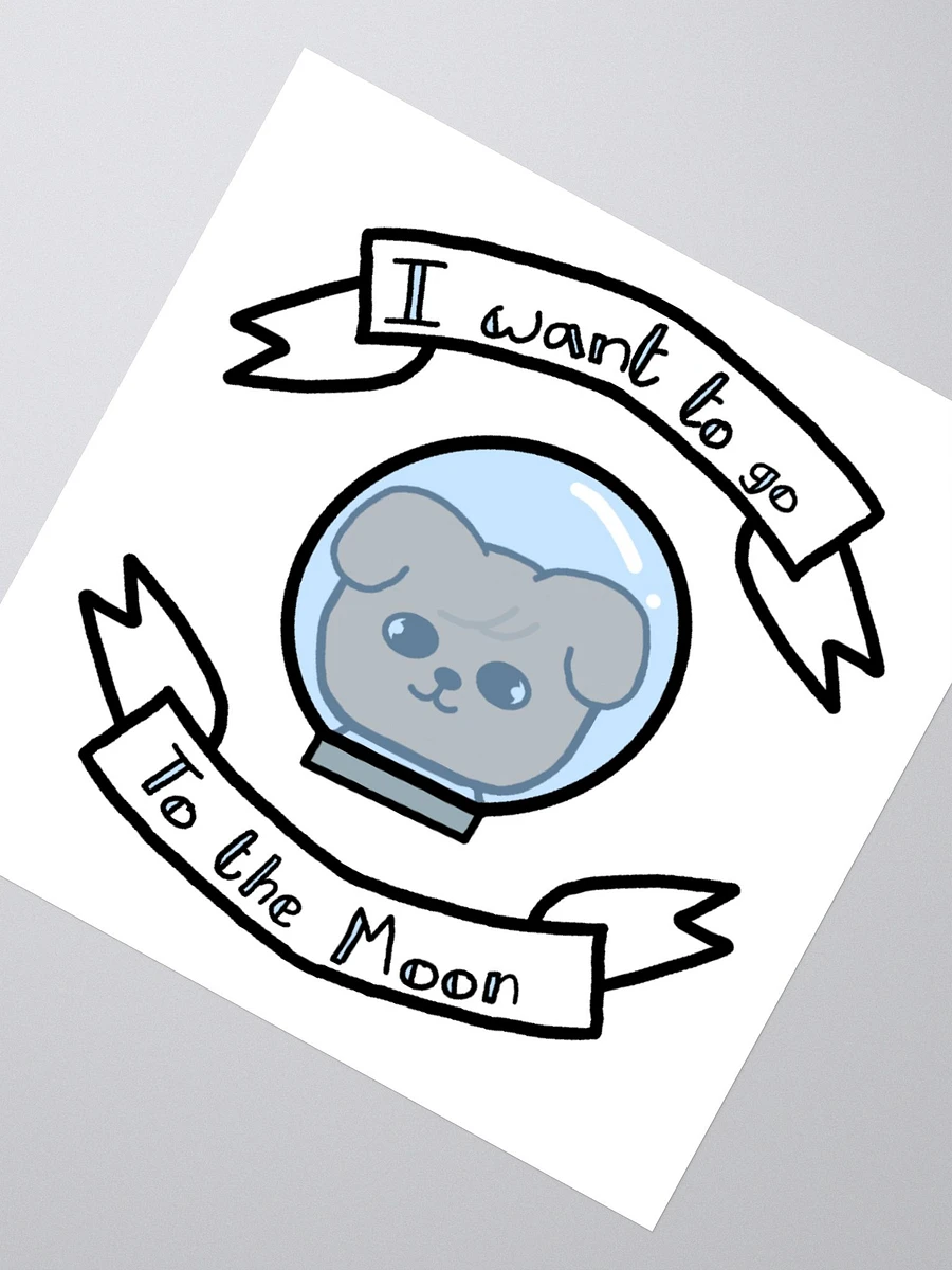 Go to the moon Large sticker product image (2)