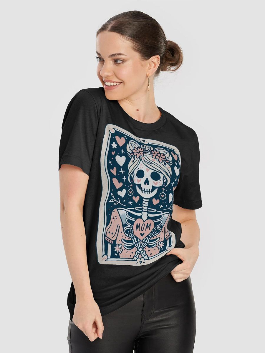Floral Skeleton Mom Heart T-Shirt product image (8)