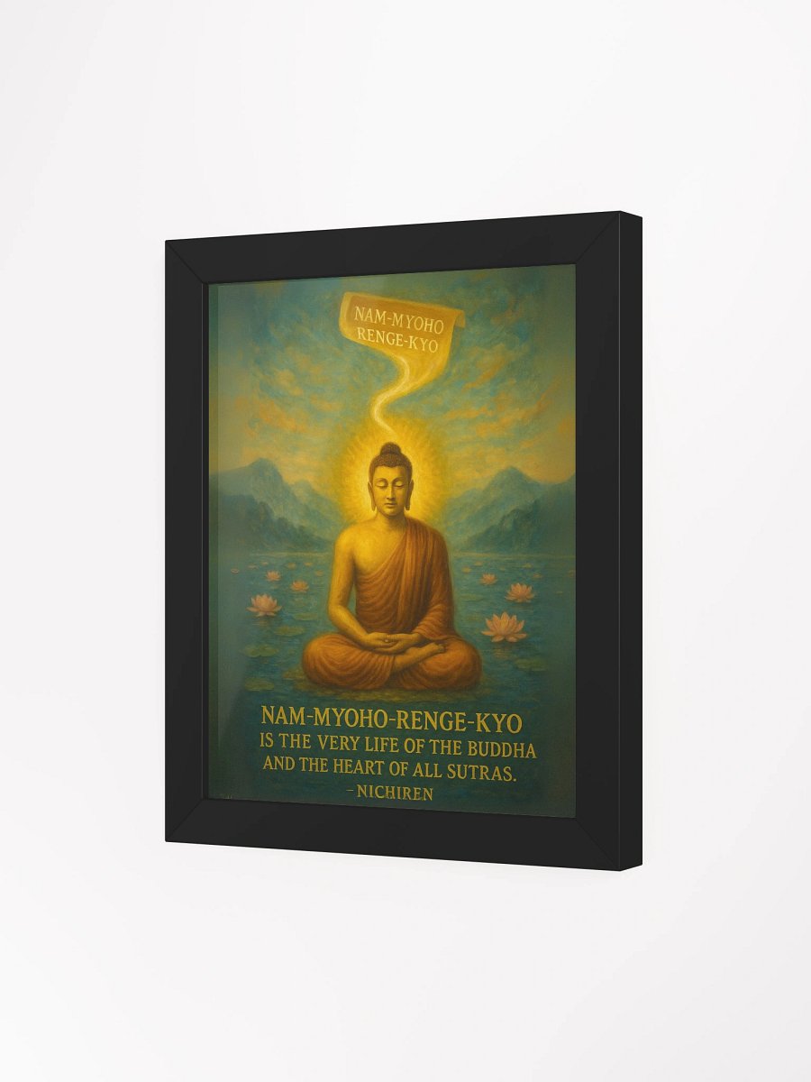 Nam-Myoho-Renge-Kyo Framed Poster – Nichiren Buddhism Art Print for Home, Altar, or Meditation Space product image (3)