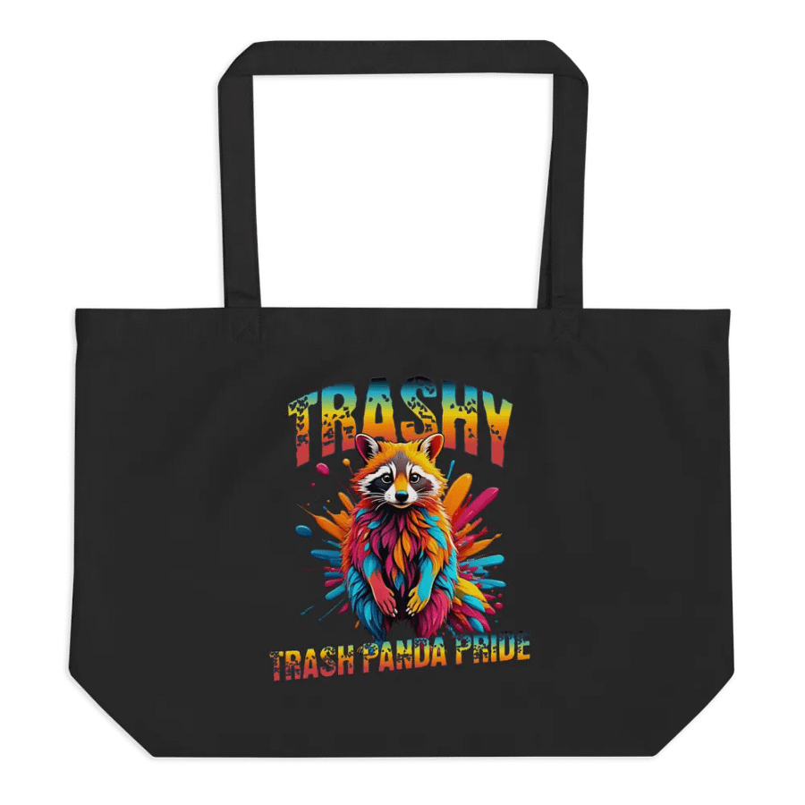 Trashy Trash Panda Pride Colorful Tote Bag product image (1)