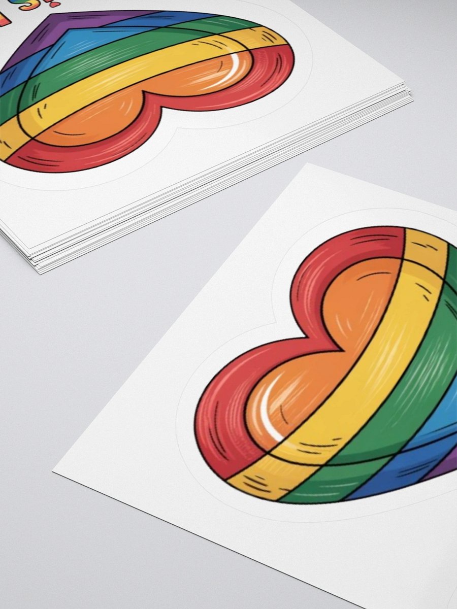 Love is Love Pride Sticker - Rainbow Heart Design product image (12)