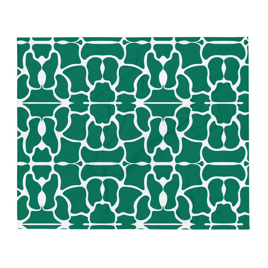 Green Brick Mosaic Throw Blanket product image (2)