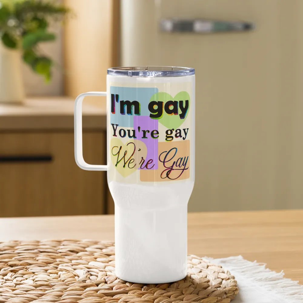 We're Gay Insulated Cup with Handle product image (10)