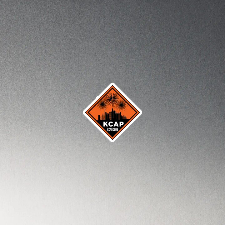 Die-Cut Magnet - Black Logo on Orange product image (2)