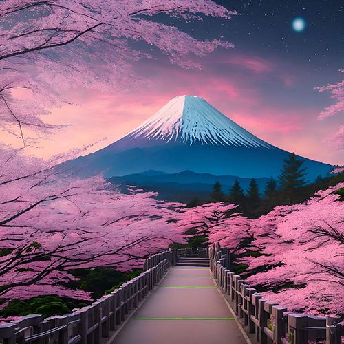1. Sakura Path to Fujisan
2. Sakura Zensen Surrounding Fujisan

Once upon a time, in the heart of Japan, there was a path sur...