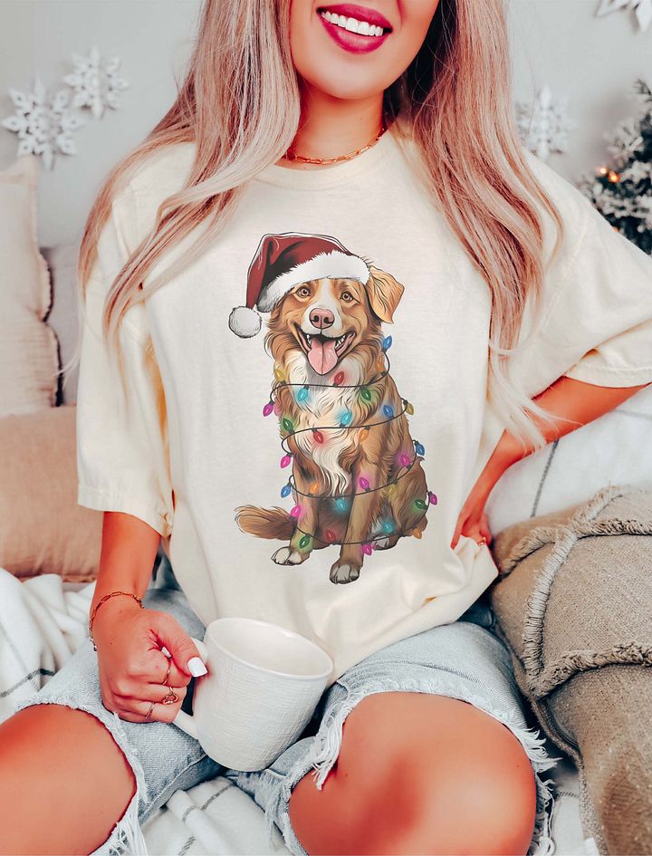 Funny Nova Scotia Duck Tolling Retriever Christmas T-Shirt for Toller Paw-rents product image (16)