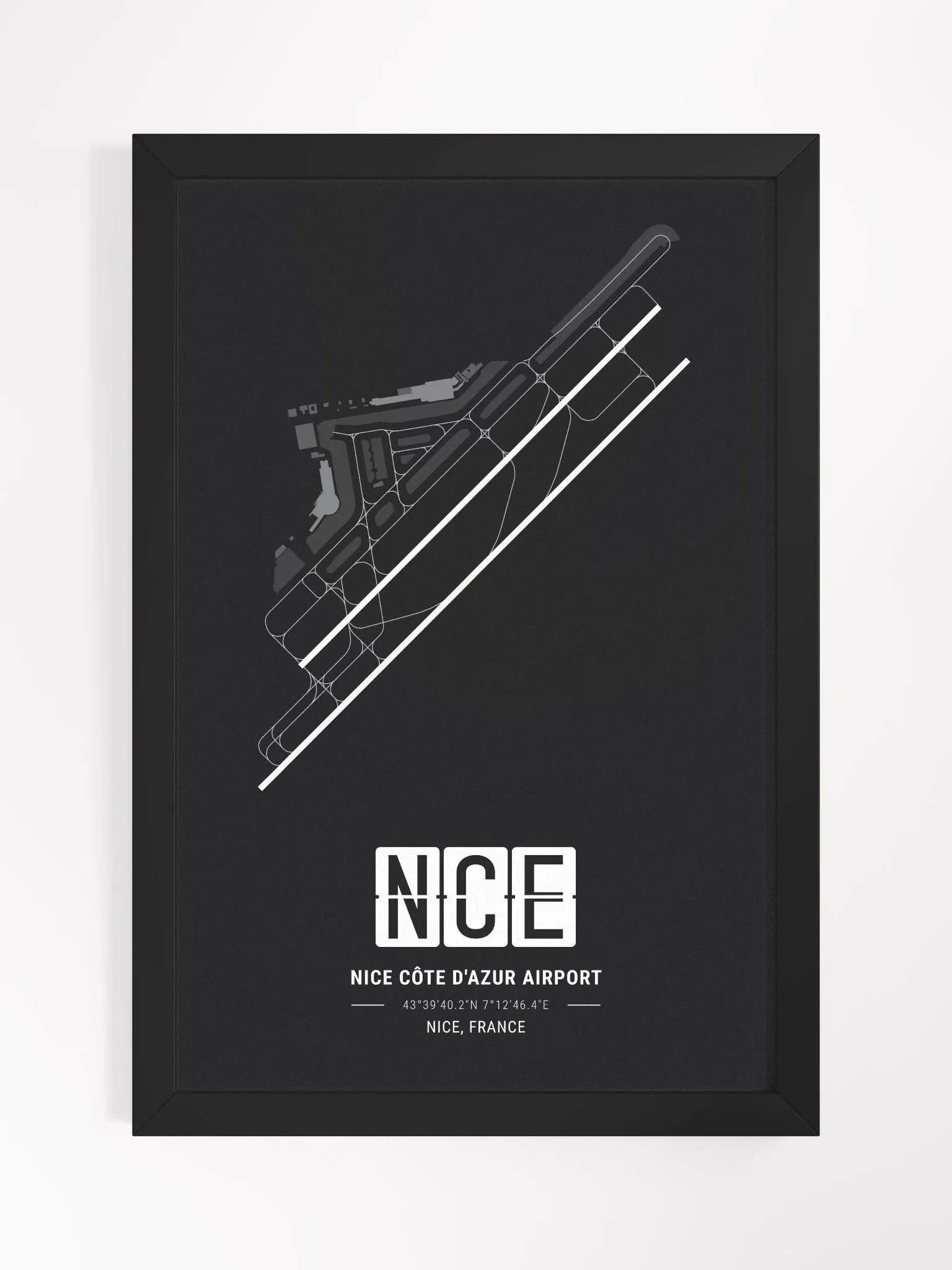 Framed Airport NCE Premium Map On Matt Paper product image (1)