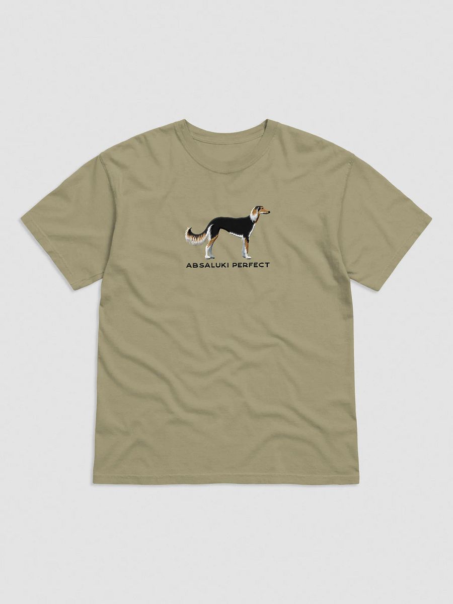 Absaluki Perfect T-Shirt(Embroidered) of a Saluki(Black & Tan) product image (9)