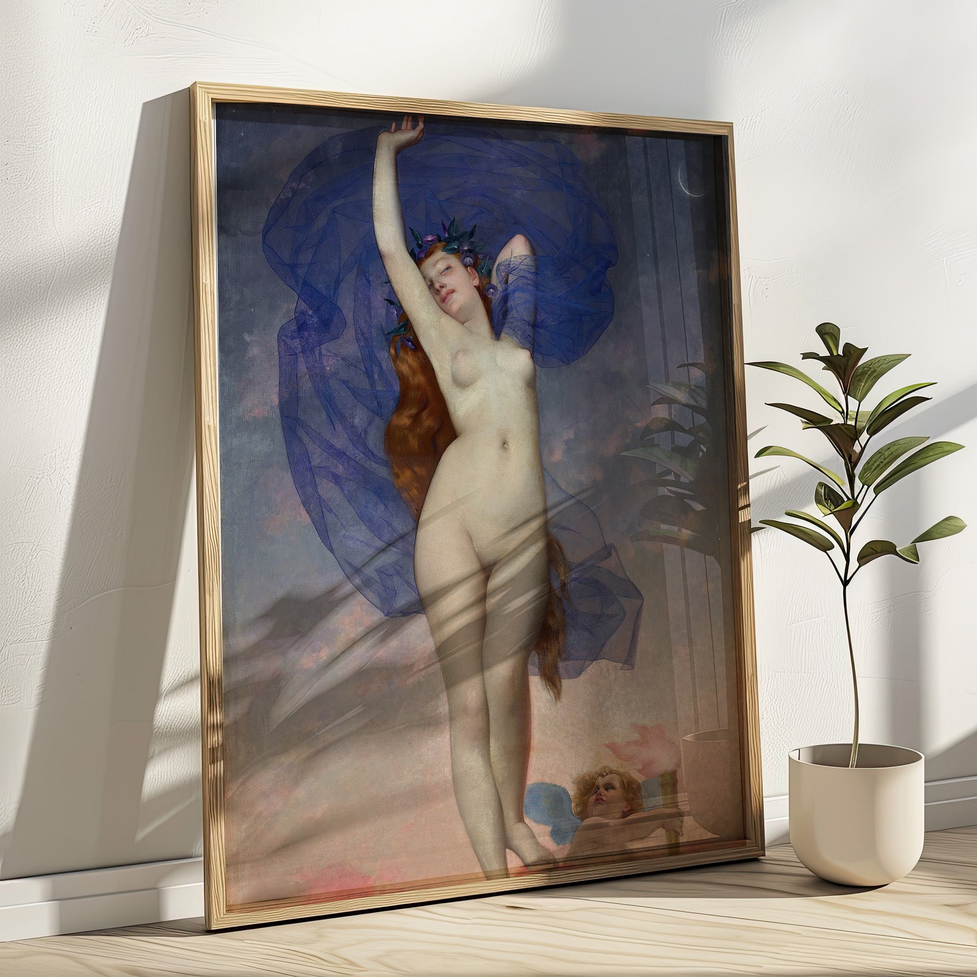 Peach& Blue Gallery Wall Set of 10 Vintage DIGITAL Prints product image (7)
