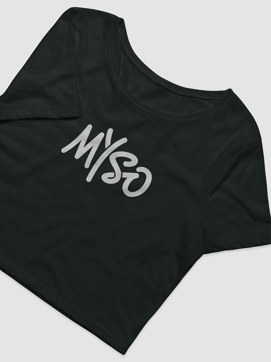 MYSO Black Crop Tee with White Solo Logo product image (3)
