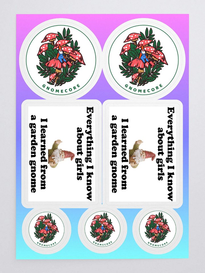 All Gnomes sticker sheet product image (1)