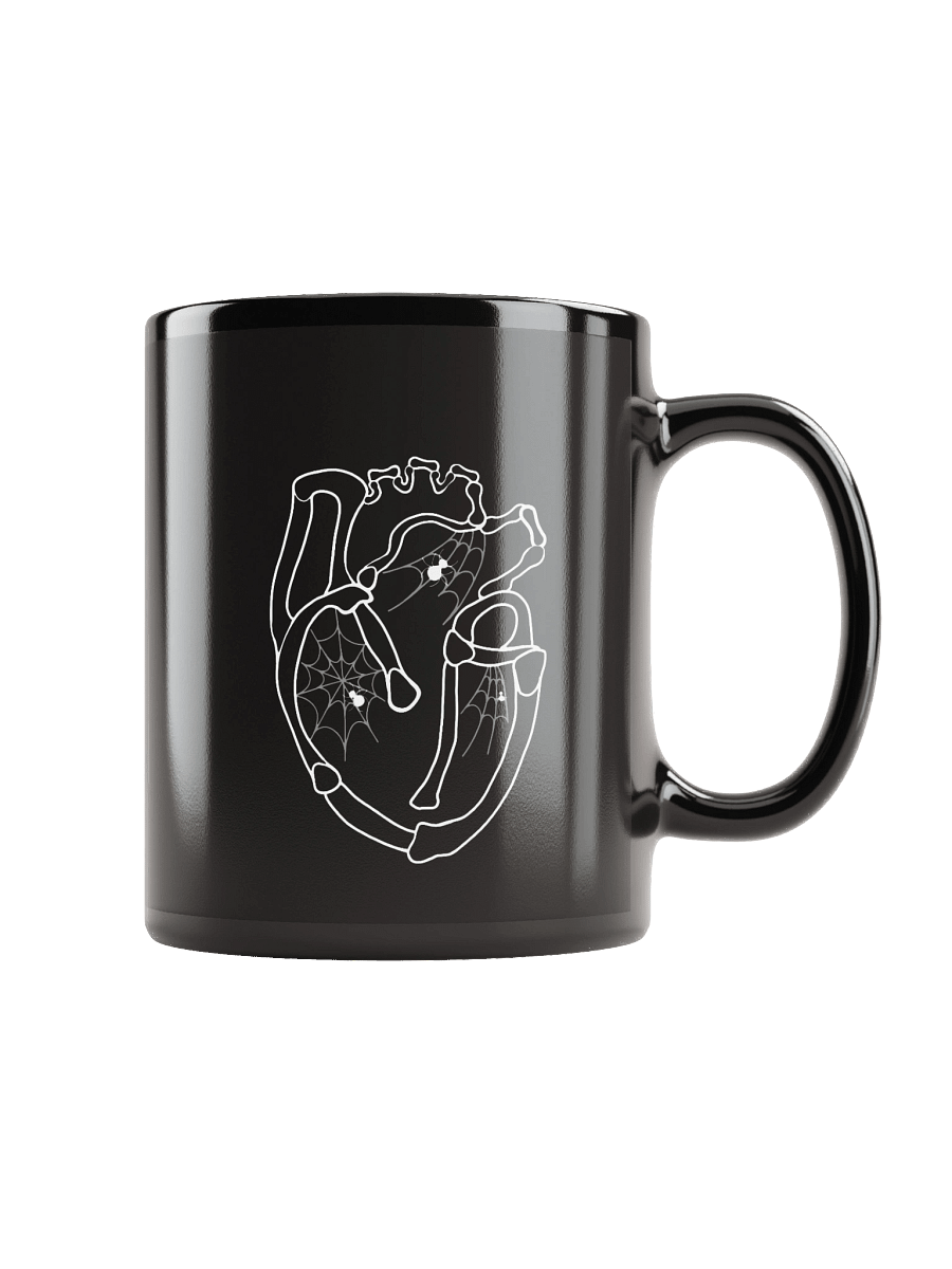 Cluttered Heart Black– Anatomy-Inspired Halloween Ceramic Mug product image (2)