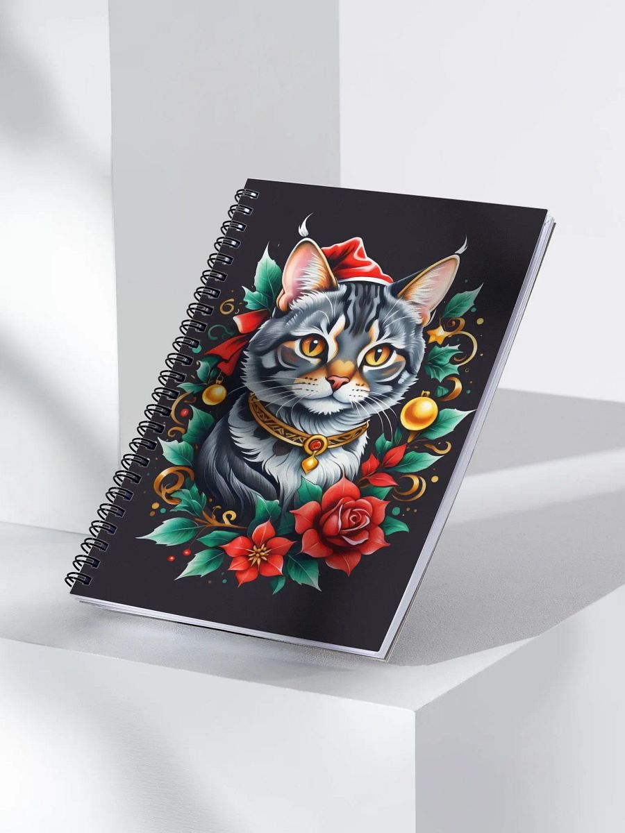 Christmas Kitty & Holiday Charm Spiral Notebook product image (3)