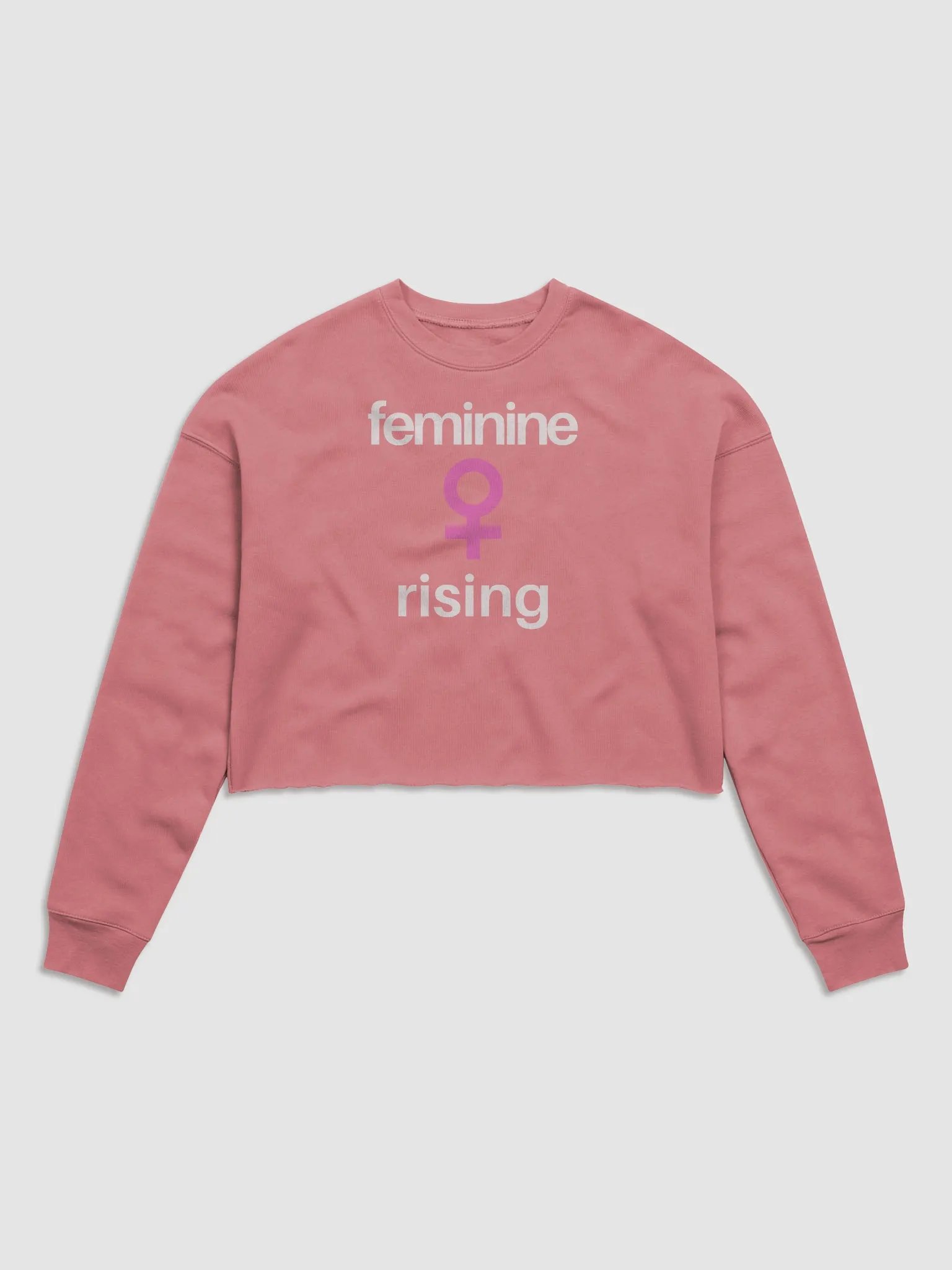 Feminine Rising Cropped Sweatshirt. (Pink) product image (1)