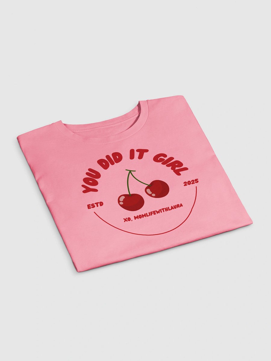 You Did it Girl Cherries Cropped Tee - Red/Pink product image (3)
