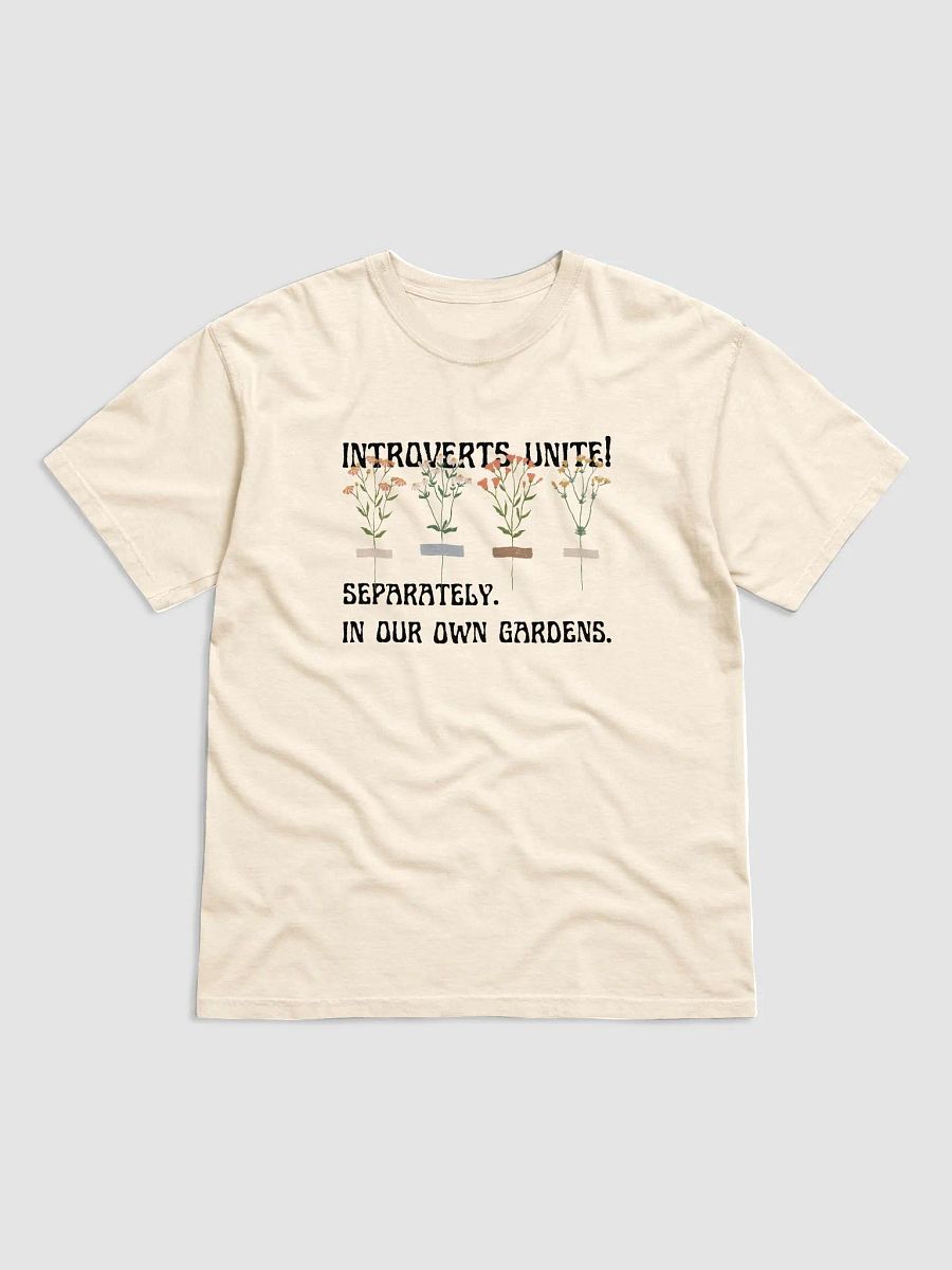 Hand-drawn funny sarcastic gardening introvert light T-shirt product image (2)