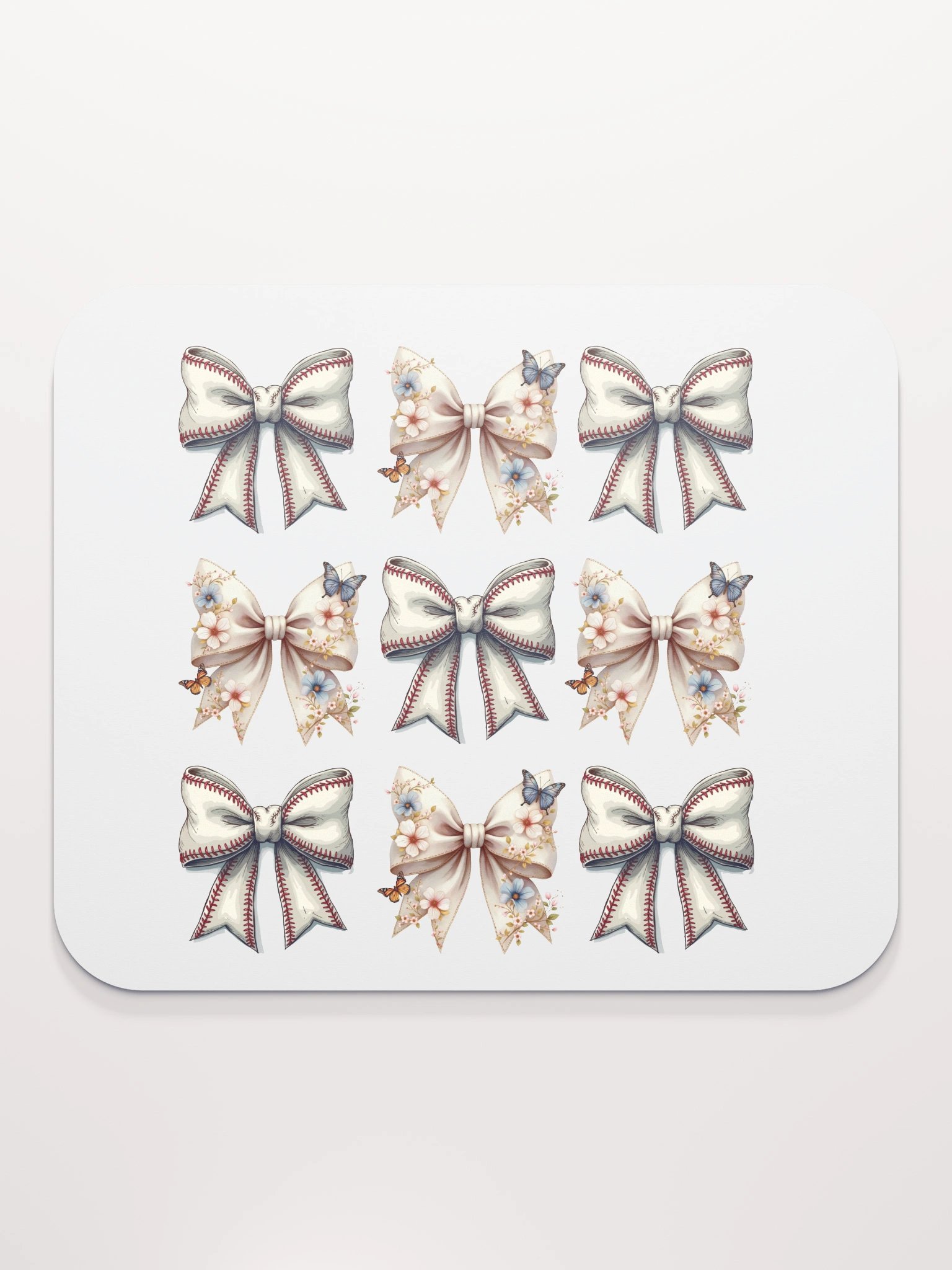 Spring Bows Baseball Floral Fantasy Mouse Pad product image (2)