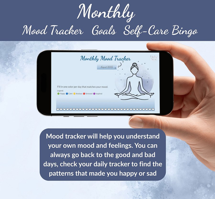 Self-Care Bingo Planner – Digital & Printable | Gentle Wellness Tracker | Self care love mindfulness journal | Slow living Diary | Relaxing product image (11)
