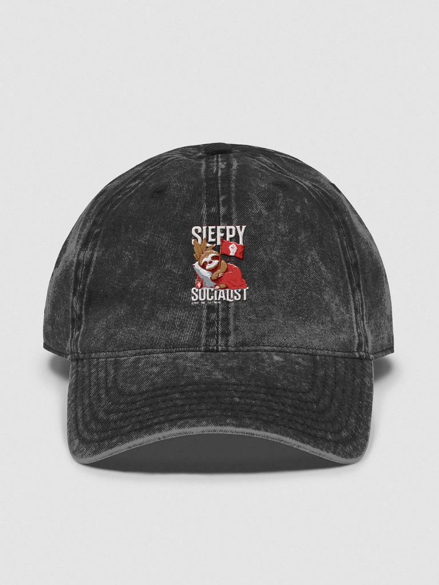 Pris - Sleepy Socialist Otto Vintage Wash Dad Hat (front emblem) product image (1)