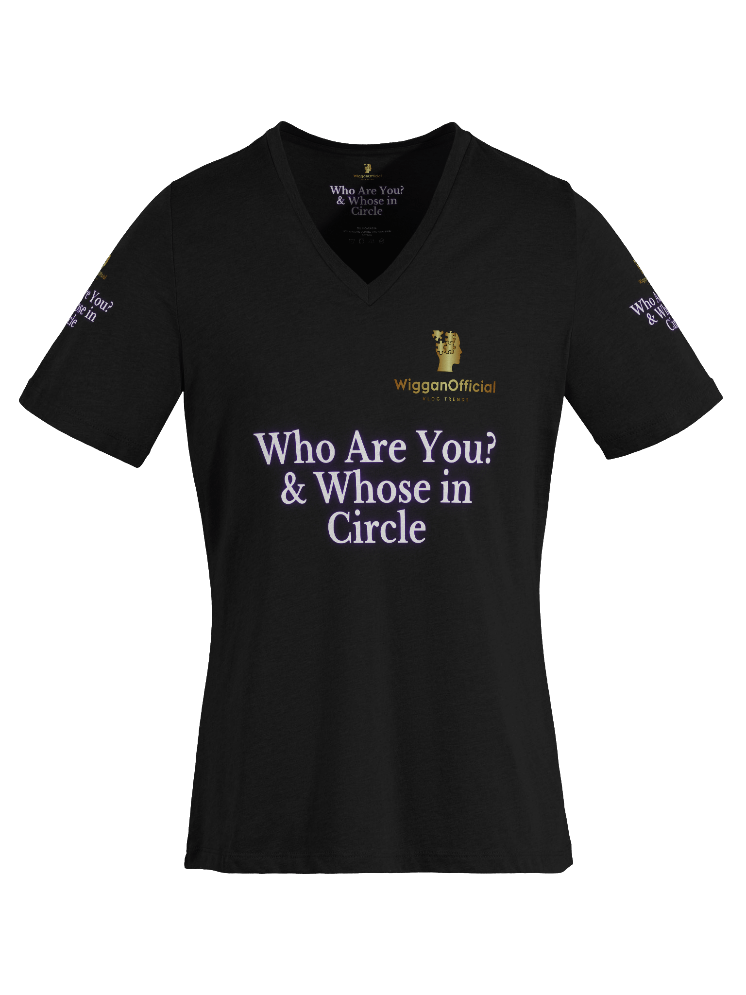 WigganOfficial “Who Are You? & Whose In Your Circle” V-Neck T-Shirt product image (38)