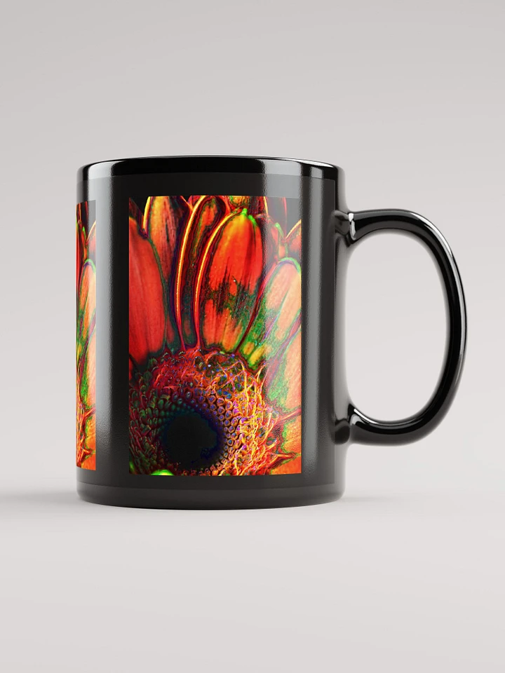 Orange Gerbera Daisy Black Coffee Mug product image (1)
