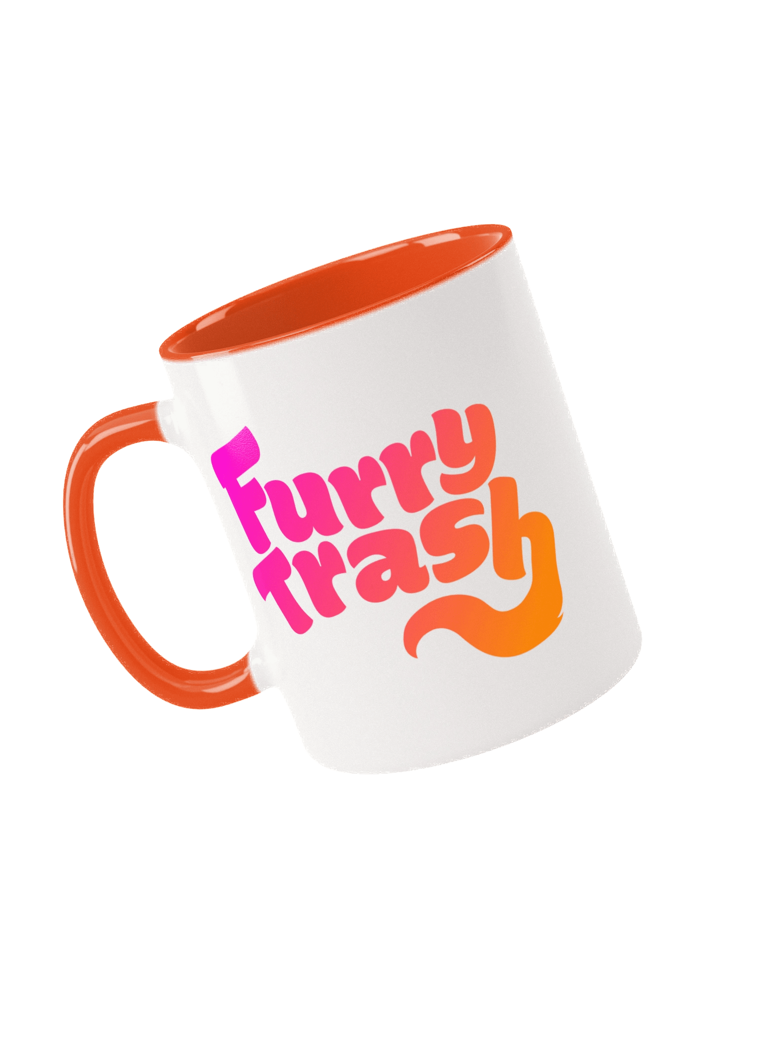 Furry Trash Mug - Bubble Logo (Sunrise Gradient) product image (3)