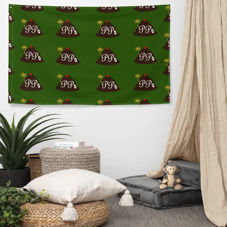 Poop Pees Classic Logo Flag product image (5)