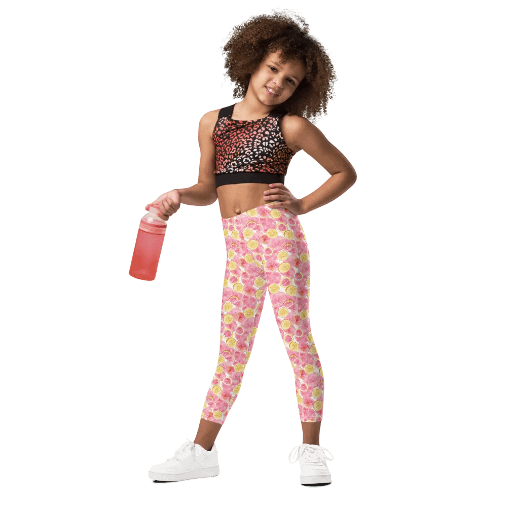 Spring 'Sweet Lemons' Leggings for Girls with small lemons product image (1)