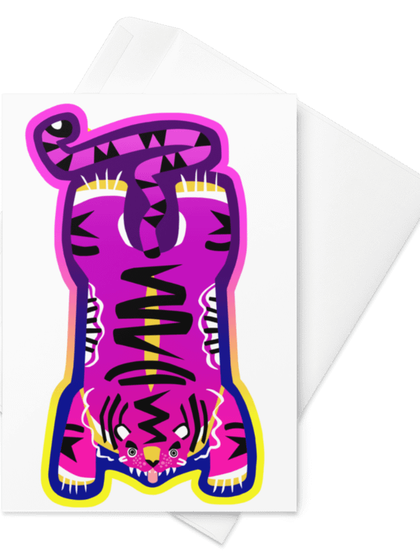 Pink Electric Tiger - Greeting Card product image (11)