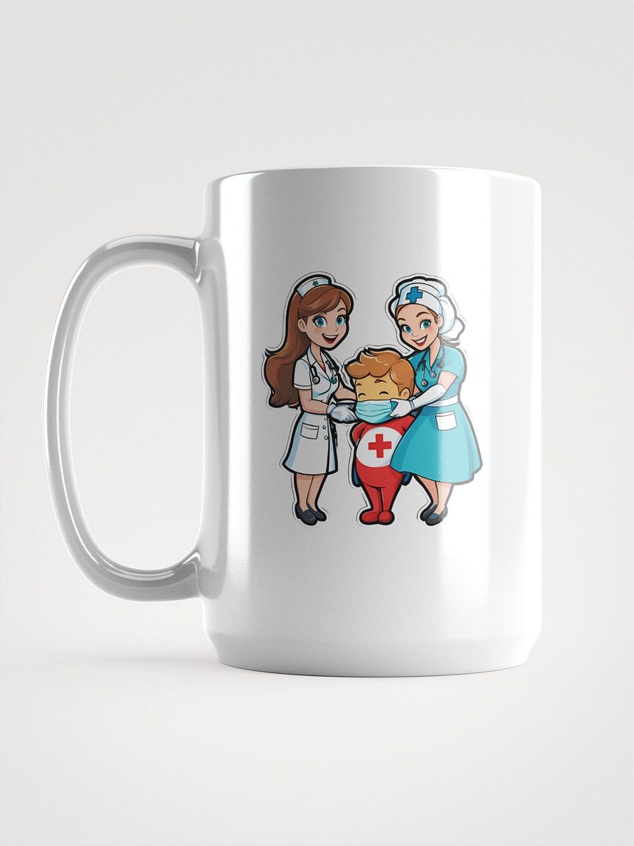 Smiling Nurse and Child Cartoon Mug product image (6)