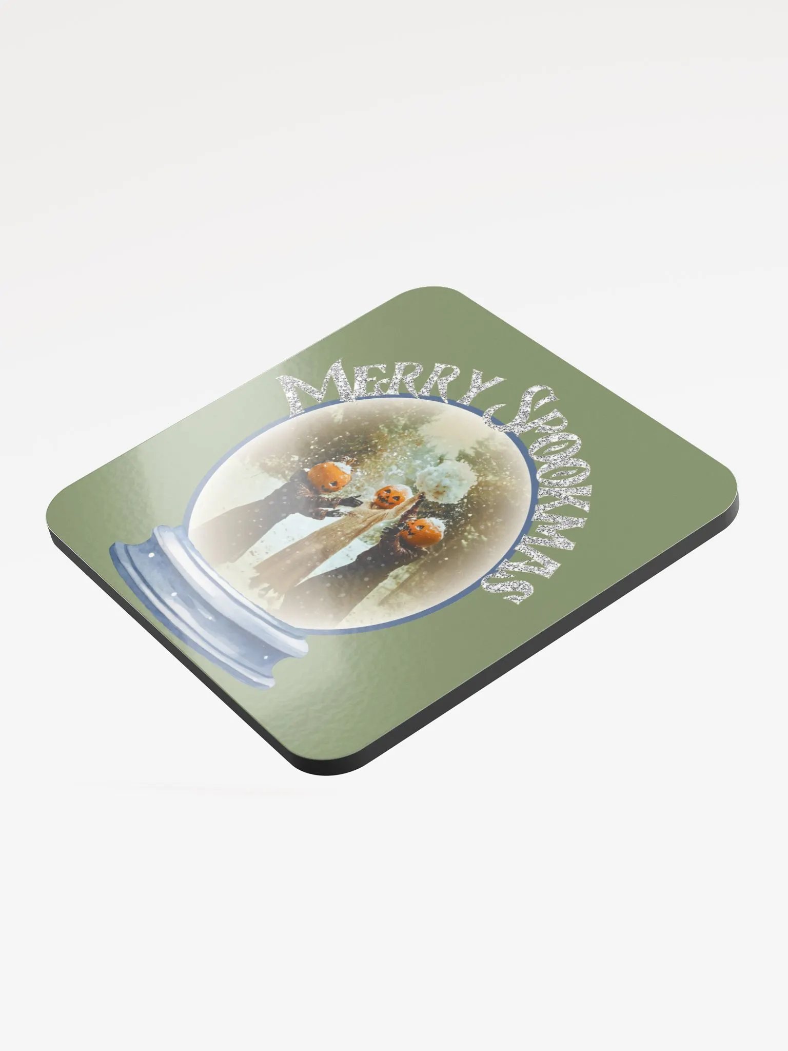 Merry Spookmas Glossed Cork Coaster product image (3)