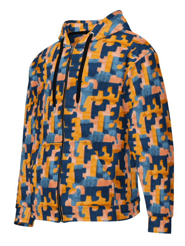 Flowing Shapes | Recycled Unisex ZIP Hoodie product image (6)