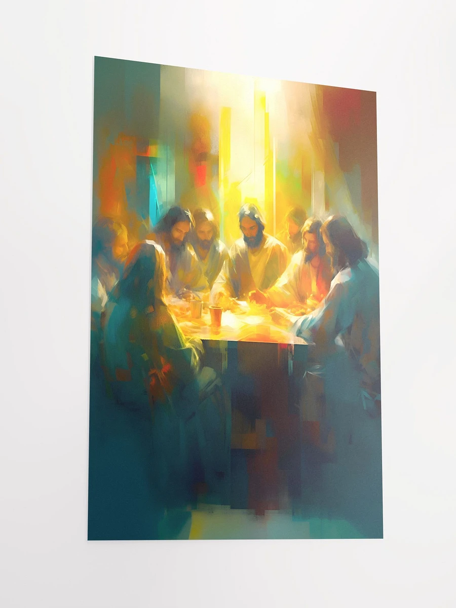 The Last Supper of Jesus Christ and the Apostles Abstract Depiction Religious Art Matte Poster product image (4)