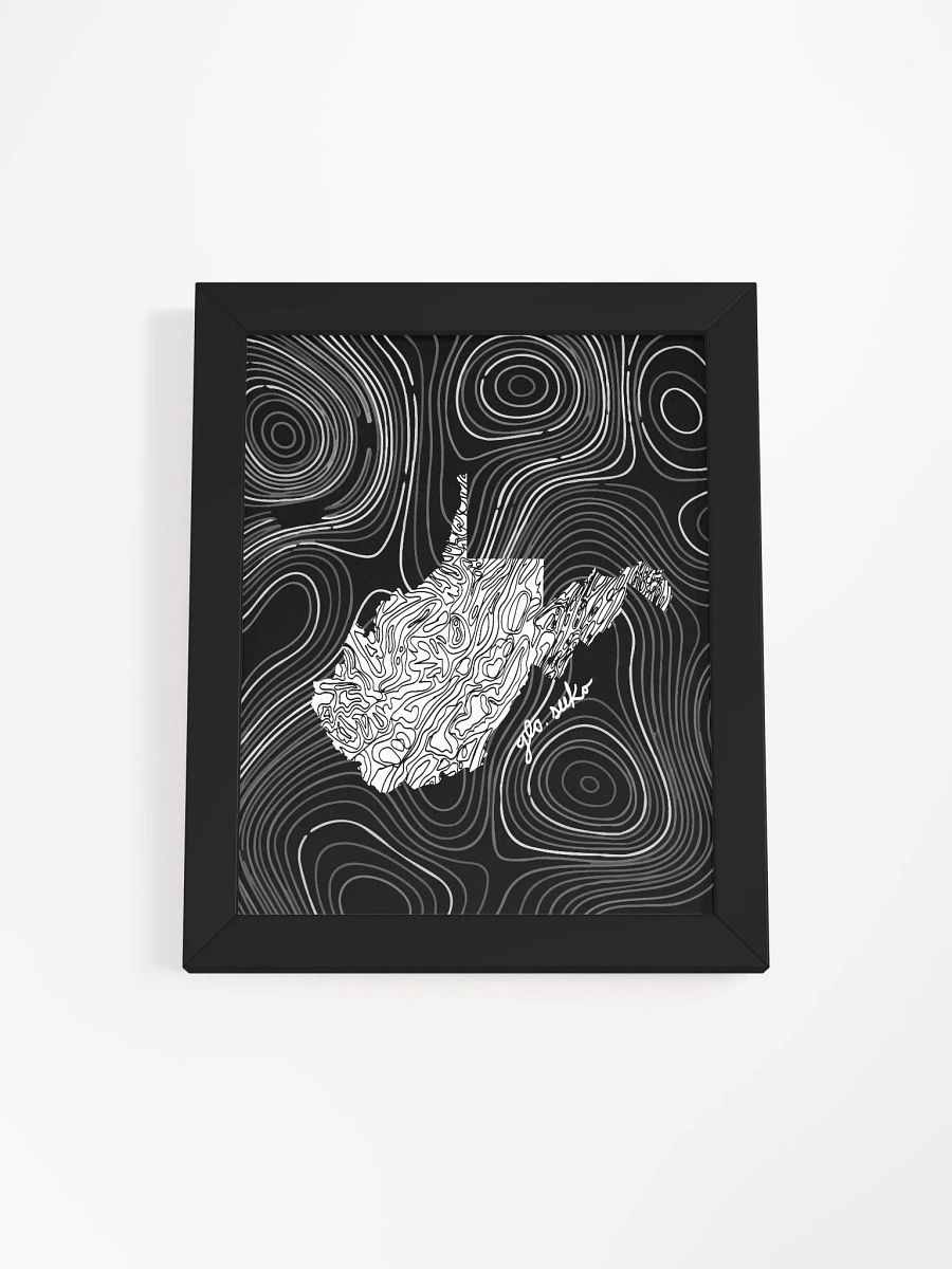 WV Topographical Map Framed Poster product image (2)