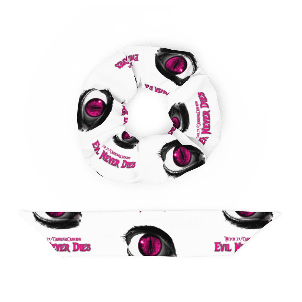 Pink Evil Never Dies Logo Scrunchie product image (4)