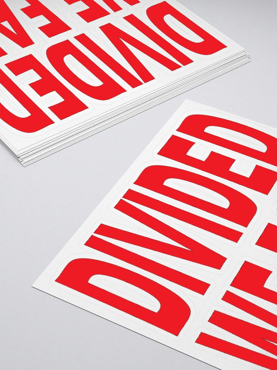 Divided We Fall - Red - Kiss Cut Stickers product image (4)