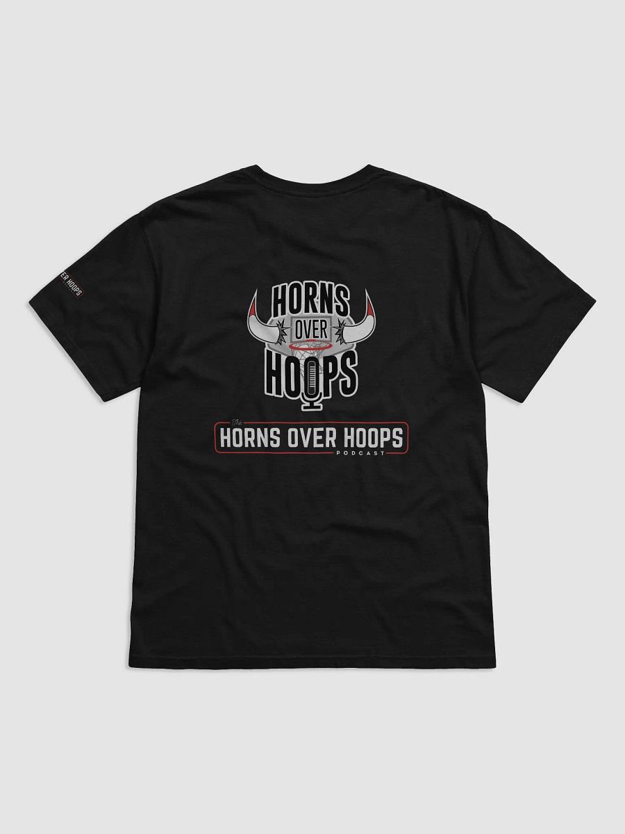 Horns Over Hoops Podcast Thumbnail Logo T-Shirt product image (14)