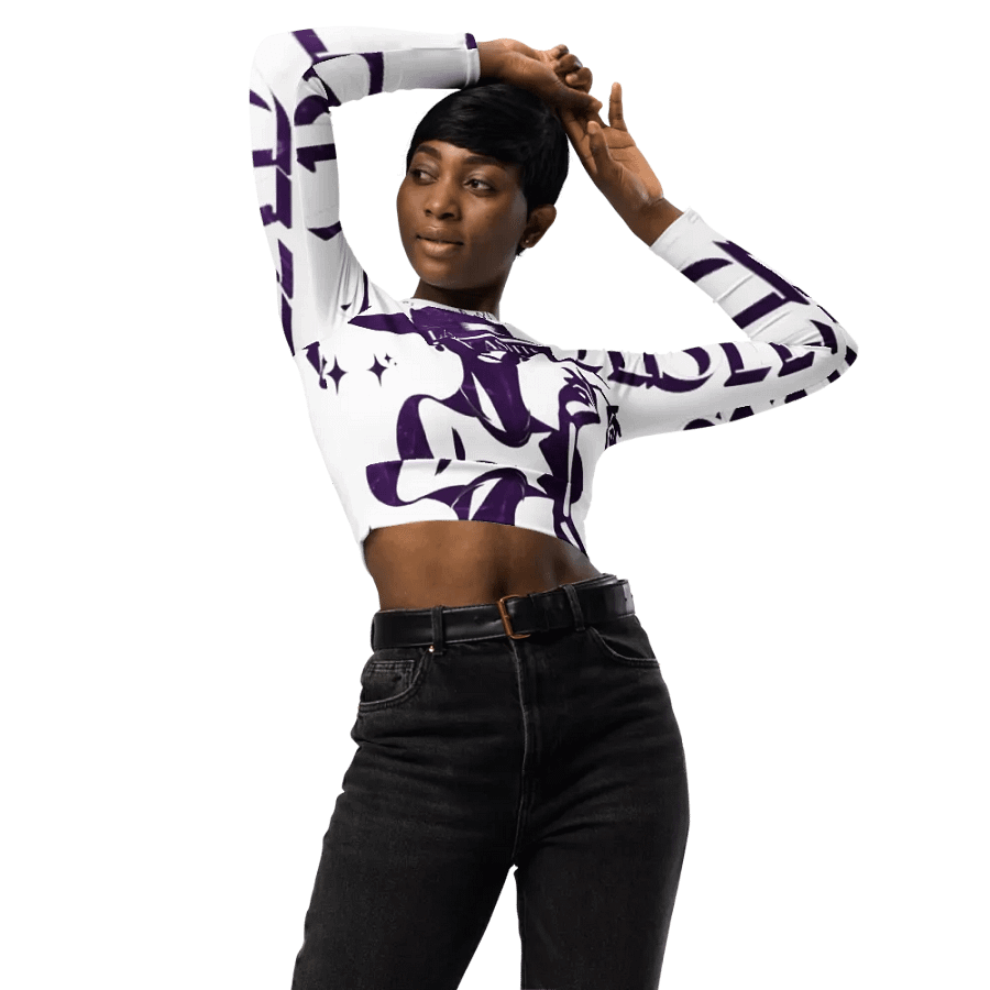 Symmetric Elegance Long Sleeve Crop Top product image (3)
