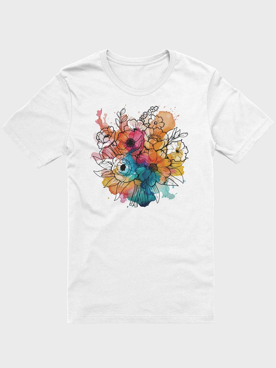 Vibrant Floral Graphic And Watercolour T-Shirt product image (3)