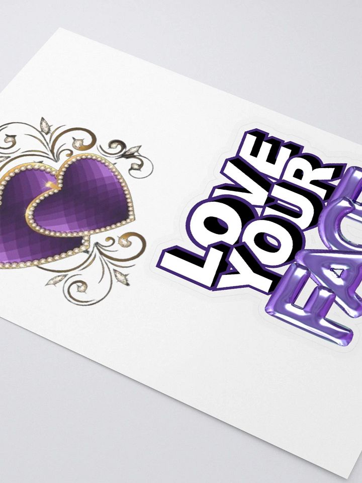 Love your Face/ Heart Sticker Sheet product image (2)
