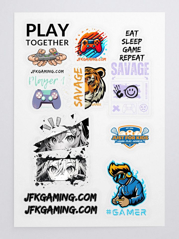 Just For Kids Gaming Sticker Sheet product image (2)