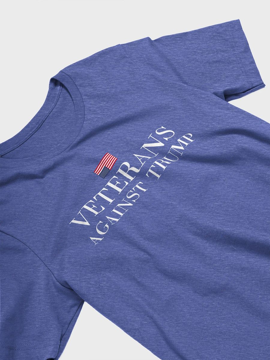 Veterans Against Trump Fitted Tee. (Distress Flag) product image (43)
