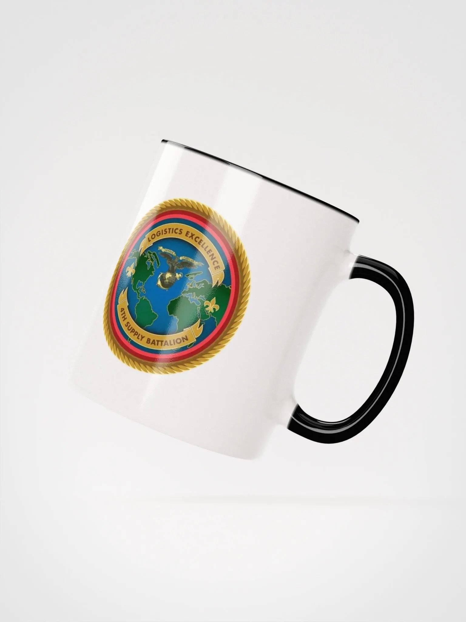 4th Supply Battalion: Coffee Cup White Exterior/Black Interior product image (2)