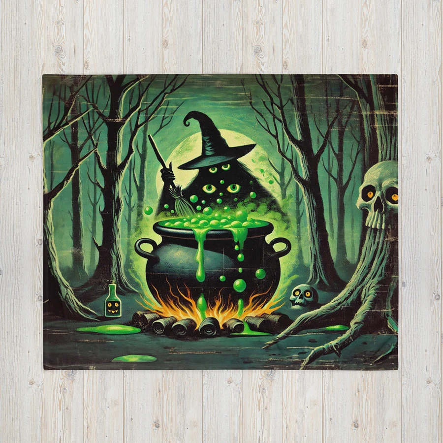 Cauldron Monster Spooky Throw Blanket product image (16)