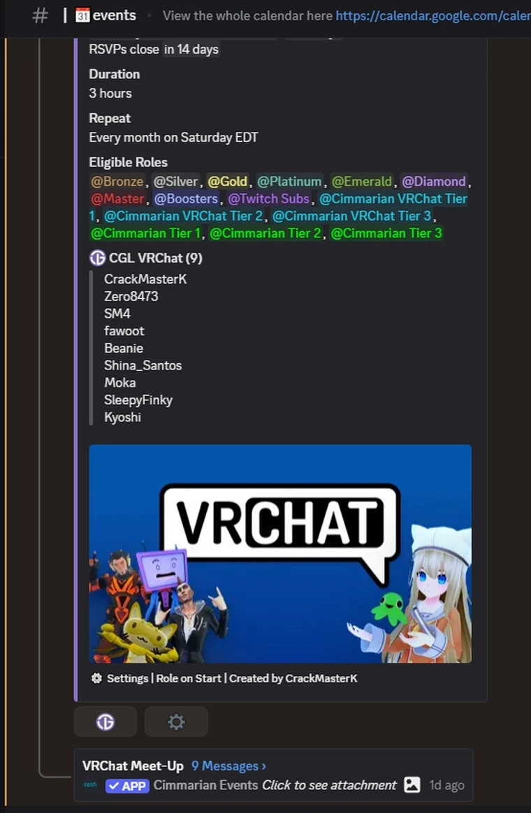 VRChat Events