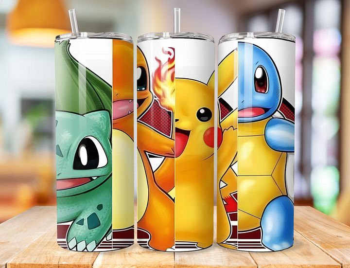 Starter Squad 20 oz Stainless Steel Tumbler – Pokémon Favorites Design product image (1)