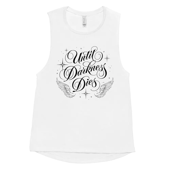 Until Darkness Dies (wings design) Bella+Canvas Women's Flowy Muscle Tank product image (47)