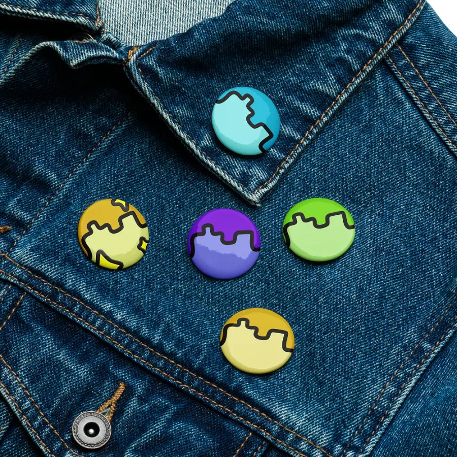 UnderMyCap's Coloured Pins Set Of Five product image (6)