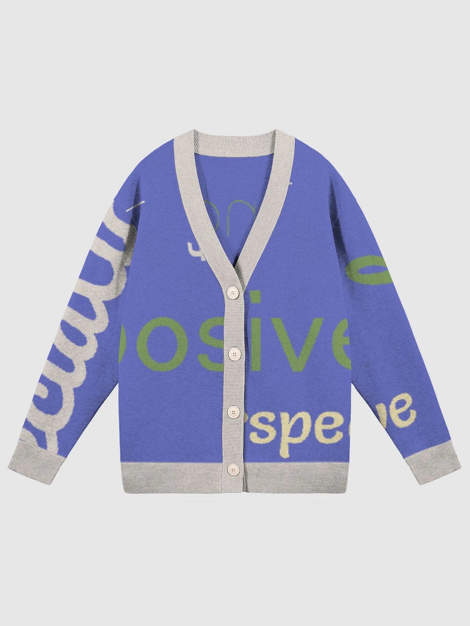 Positive and Negative: Knitted Cardigan Without Pocket product image (1)