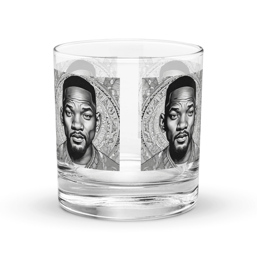 Intricate Line Art Portrait Rocks Glass Set product image (4)